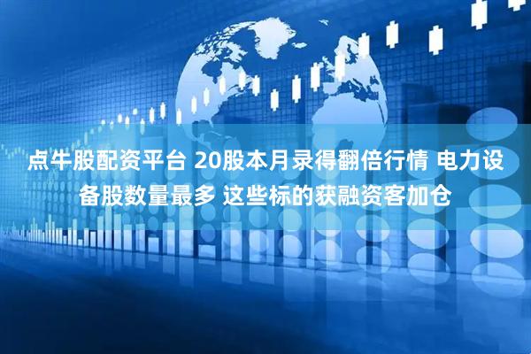 点牛股配资平台 20股本月录得翻倍行情 电力设备股数量最多 这些标的获融资客加仓