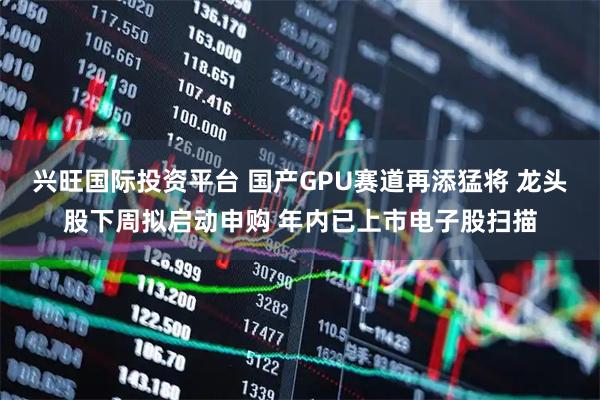 兴旺国际投资平台 国产GPU赛道再添猛将 龙头股下周拟启动申购 年内已上市电子股扫描